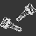 Durable Silver Metal Hinges for Furniture Doors with Mounting Plates and Rotating Parts