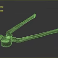 Industrial Metal Pliers With Long Handles And Shiny Surface On Black Background