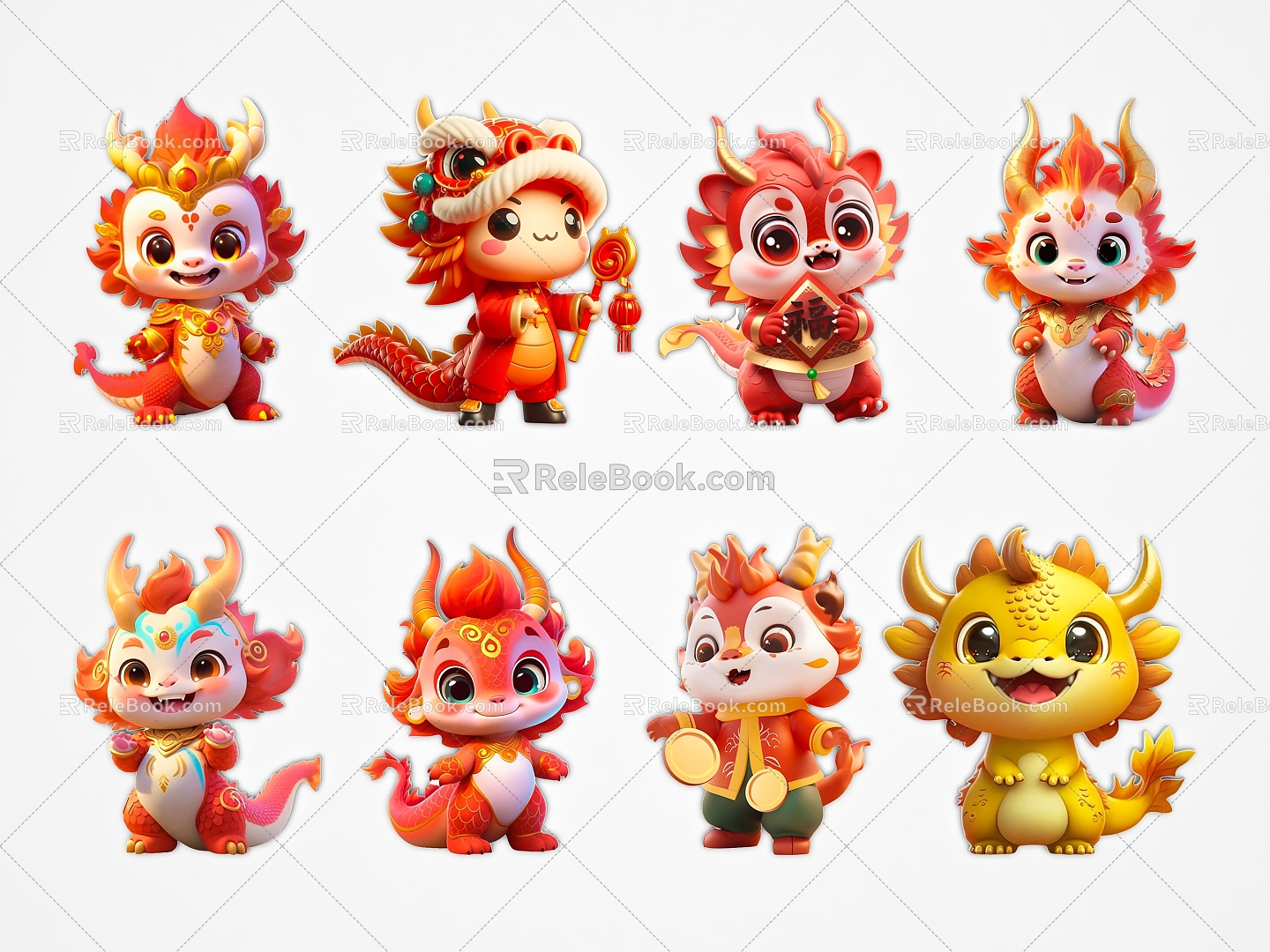 Dragon Year Zodiac Dragon Year Element Carto Dragon Decorative Dragon Chinese Dragon 3d model