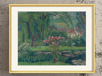 European Landscape Painting Green Living Room Landscape Painting Decorative Painting model