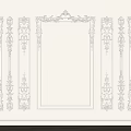 European-style lines carved clapboard lines 3d model