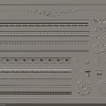 Decorative Gypsum Crown Molding with Various Ornate Patterns and Architectural Details for Interior Design