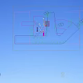 European Architecture Waste Transfer Station With Trees Pedestrians And Garbage Truck