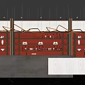 Modern Bar Counter 3d model