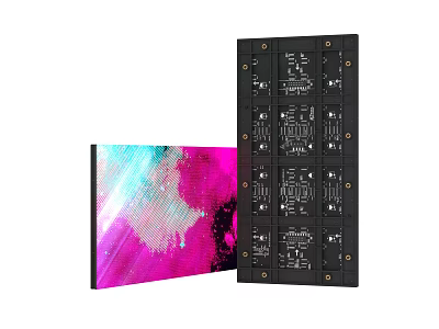 High Quality LED Display Module With Colorful Screen And Circuit Board Components 3d model