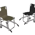 Folding Medical Wheelchairs in Green and Black with Portable Mobility Design and Wheels