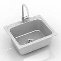 Stainless Steel Single Bowl Kitchen Sink With Modern Faucet And Drain Design