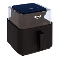 DAKO Black Air Fryer With Transparent Lid As Modern Daily Electric Appliance