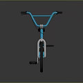 Blue Kids Bicycle With Black Seat Blue Frame And Blue Wheels