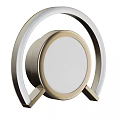 Stylish Modern Table Lamp With Ring Design And Round Light Source