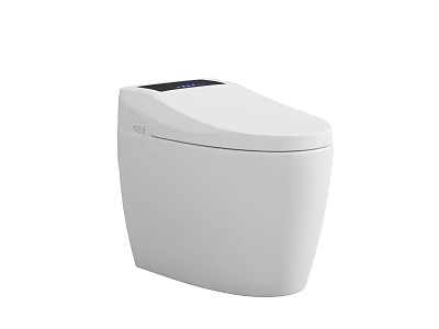 Smart Modern White Toilet with Electronic Control Panel and Sleek Design 3d model