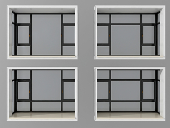 Modern Bay Window Combination 3d model