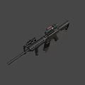 M4 carbine and scope 3d model