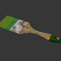 Furniture Paint Brush With Colorful Bristles And Decorative Wooden Handle