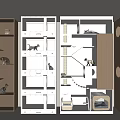 Multi Level Pet Furniture Designs With Cat Shelves Condo Litter Box And Scratching Areas