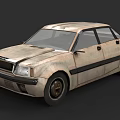 Rusty Vintage Car With Weathered Exterior And Classic Body Design