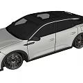 Sleek Black Modern Car Driving On Road With Aerodynamic Body And Sporty Wheels