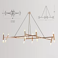 modern chandelier jbs jonathan browning jsb 3d model
