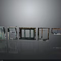 Various Window Models With Different Styles Colors And Wooden Frames