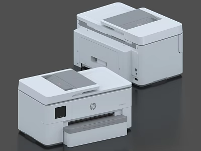 White HP Printers As Essential Office Appliances For Efficient Workplace Use 3d model