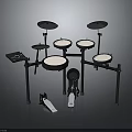 Professional Electronic Drum Set Equipment With Drums Cymbals Pedals And Stand