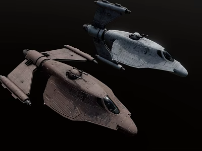 Two Modern Military Fighter Jets With Sleek Aerodynamic Design And Distinct Finishes 3d model