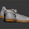 Kids Gray Shoes With Orange Sole Adjustable Strap Soft Interior And Comfortable Design