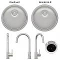 Modern Round Stainless Steel Sink With Faucet And Drain Design