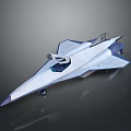 Futuristic White Concept Aircraft With Sleek Design And Transparent Cockpit