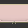 Modern Two Door Refrigerator Freezer With Pink Upper And White Lower Black Handles