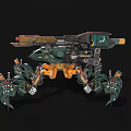 Intelligent Combat Machine With Multiple Mechanical Legs Armored Body And Weapon System