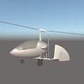 White Lightweight Helicopter Flying In Blue Sky With White Clouds And Clear Structure