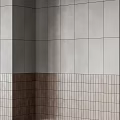 Gray And Brown Ceramic Tile Components In Corner Wall Splicing Design 3d model