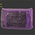 Stylish Purple Fashion Bag With Black Panel Brown Accents And Metallic Hardware Design