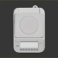 White Desktop Digital Electronic Scale With Digital Display And Control Buttons 3d model
