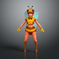 bee bee bee peak wasp insect animal game animal 3d model