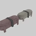 Modern Beige Fabric Upholstered Sofa Bench With Thick Cushion Sturdy Legs And Gray Blanket