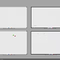 Different Whiteboard Displays Featuring Blank Surfaces Magnets And Paper Notes