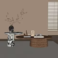 Modern Middle Ancient Style Coffee Table 3d model