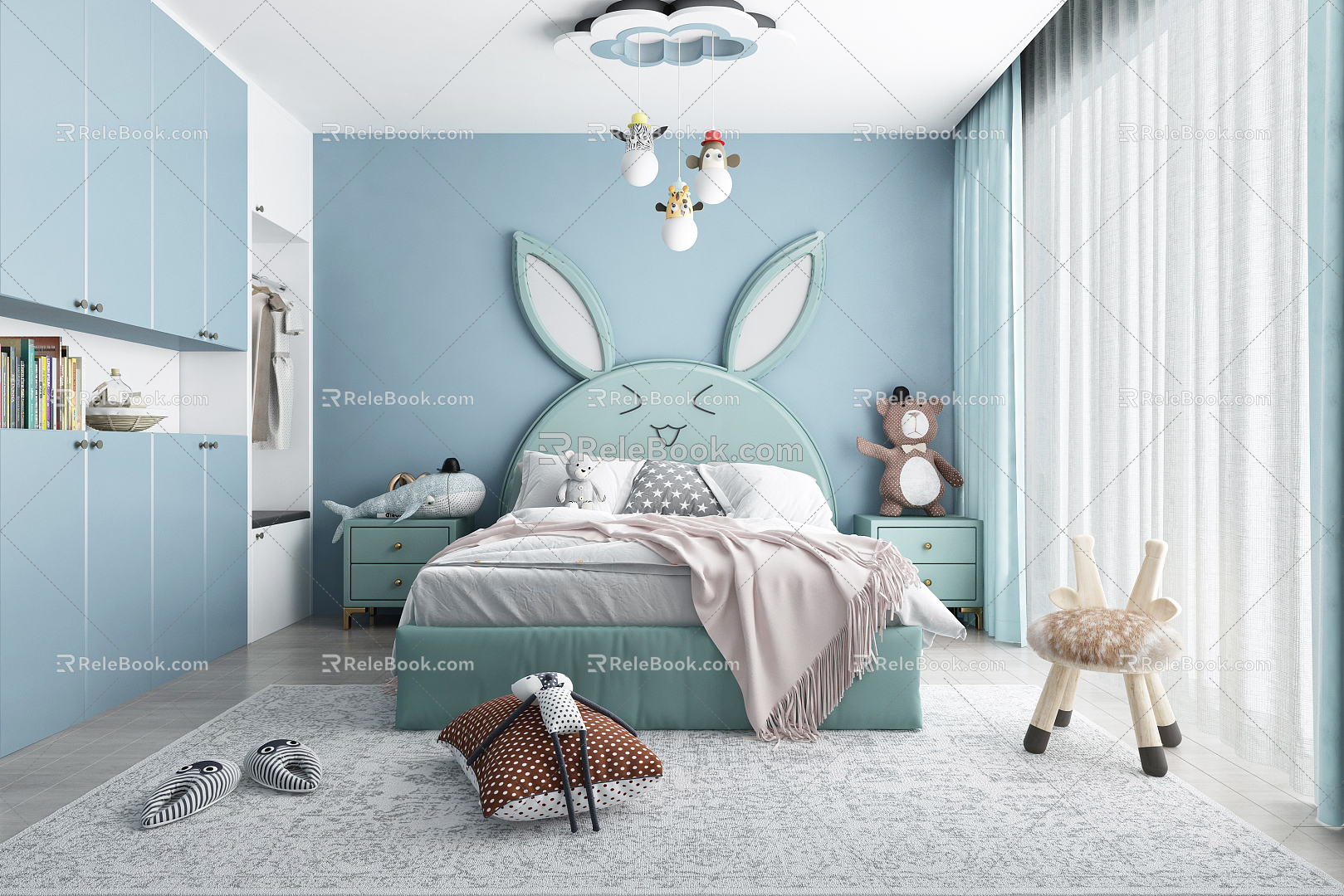 Modern Children's Room Cute Children's Room Indoor 3d model