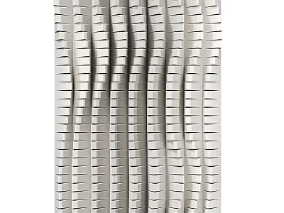 Modern Decorative Wall Hanging With Wavy Striped Design For Home Interior Decoration 3d model