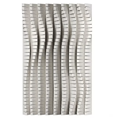 Modern Decorative Wall Hanging With Wavy Striped Design For Home Interior Decoration 3d model