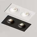 Modern Flush Mounted White and Black Downlights and Spotlights for Indoor Lighting
