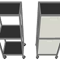Commercial Metal Storage Carts With Wheels Shelves And Drawers For Business Use