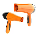Two Orange And Black Hairdryers Daily Electrical Appliance With Practical Design