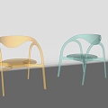 Modern acrylic single chair 3d model