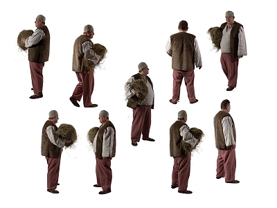 character old man 3d model