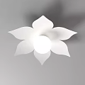 Modern White Flower Shaped Ceiling Lights with Petal Design for Home Interior Decoration