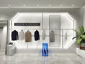 Modern Clothing Store Trendy Brand Men's Clothing Store 3d model