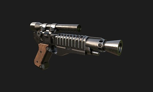 Heavy blasting pistol 3d model